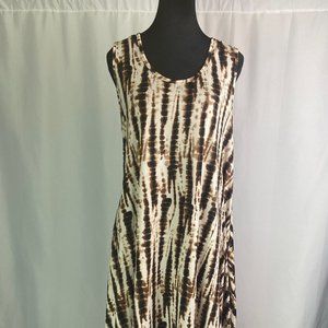 Brown and Cream One Size Dress